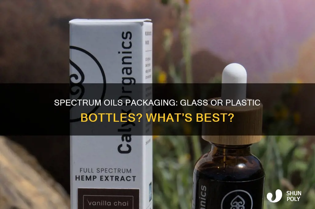 are spectrum oils in glass or plastic bottles