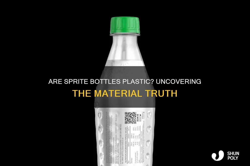 are sprite bottles made out of plastic