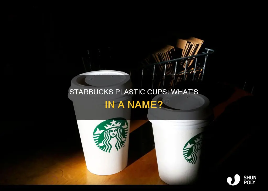 are starbucks plastic cup sizes called