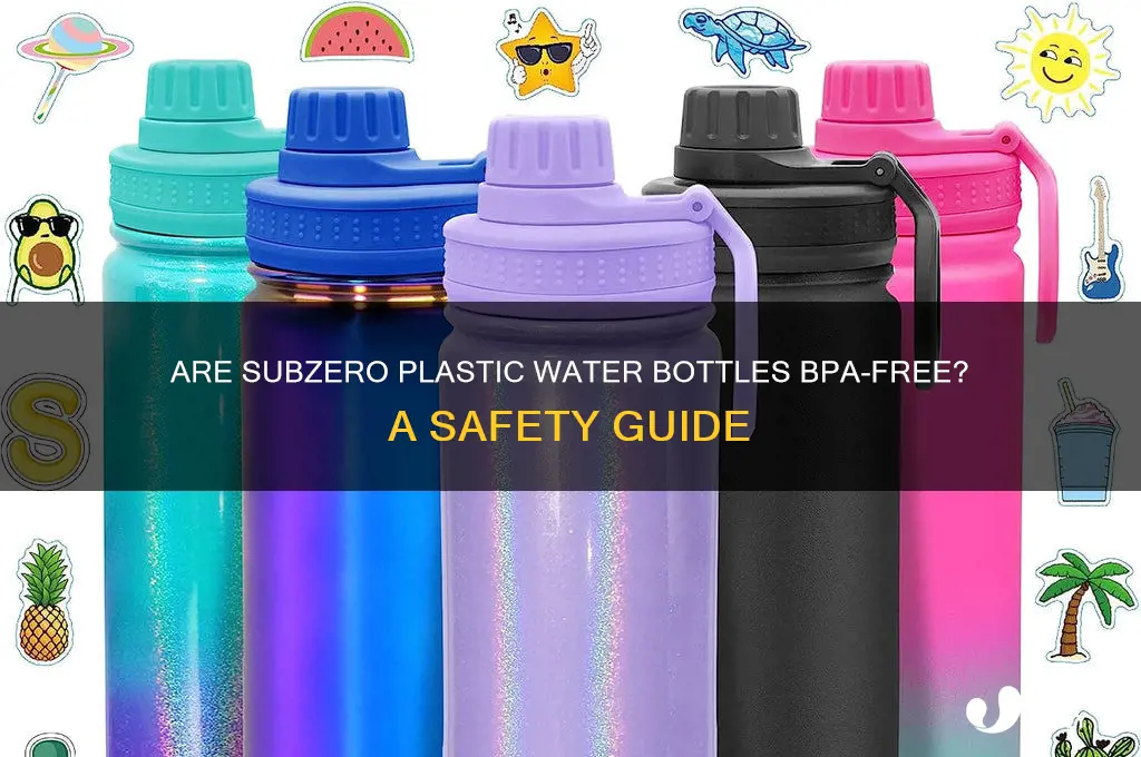 are subzero plastic water bottles bpa free
