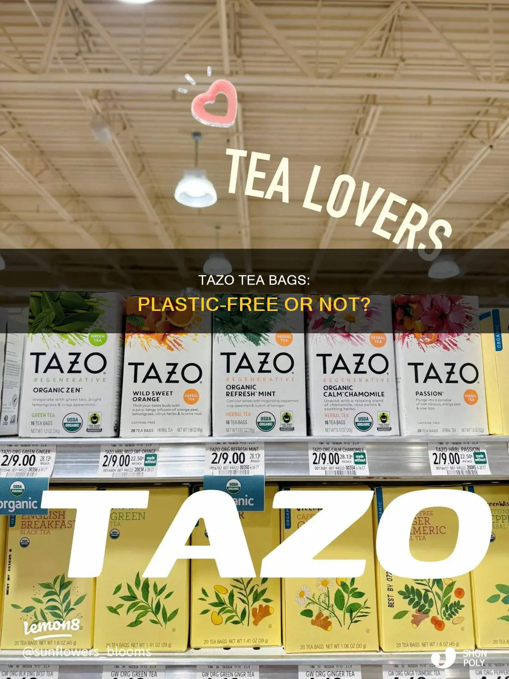 are tazo tea backs plastic free