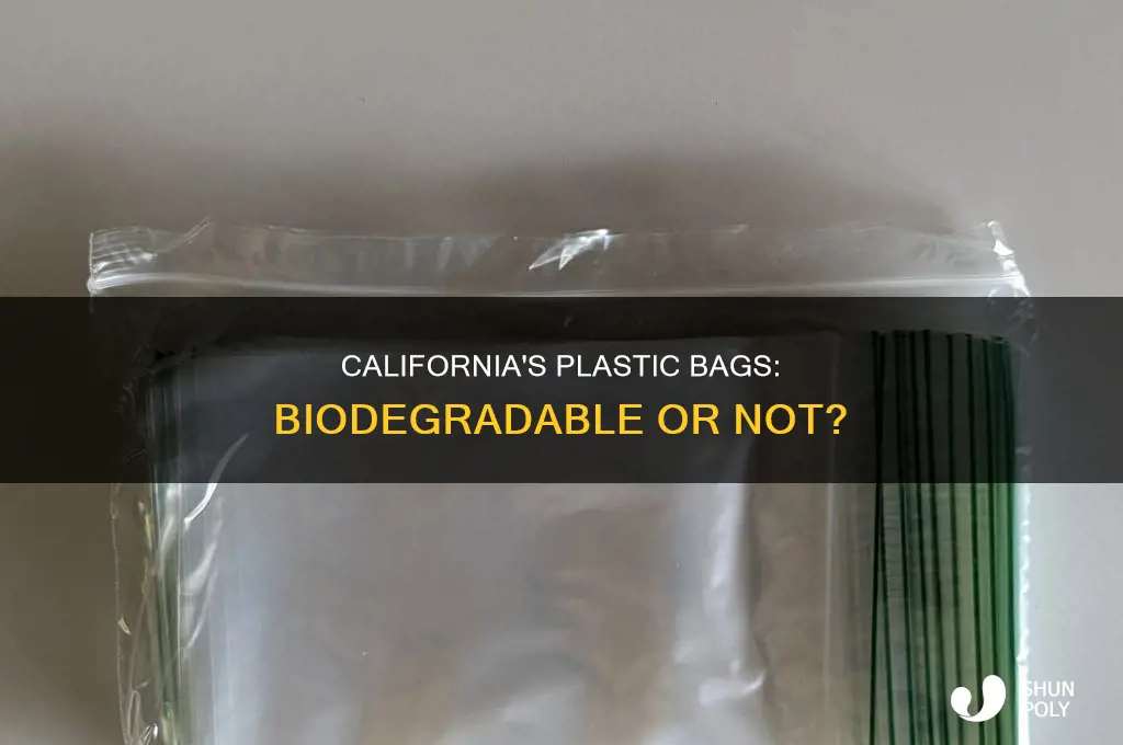 are the new plastic bags in california biodegradable