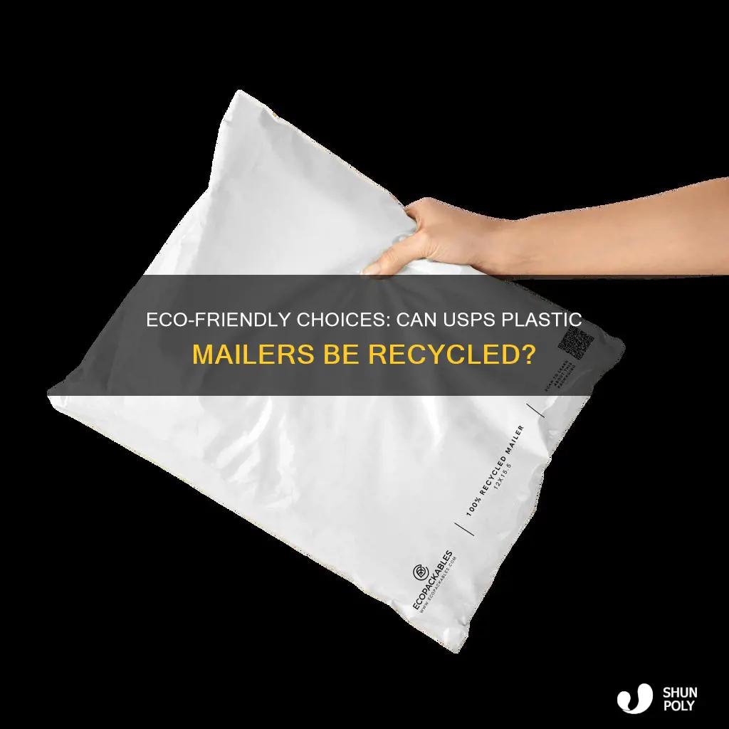 are the white plastic mailers from usps recycleable