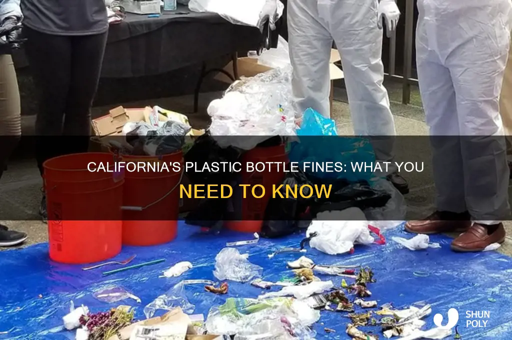 are there any fines for plastic bottles in california