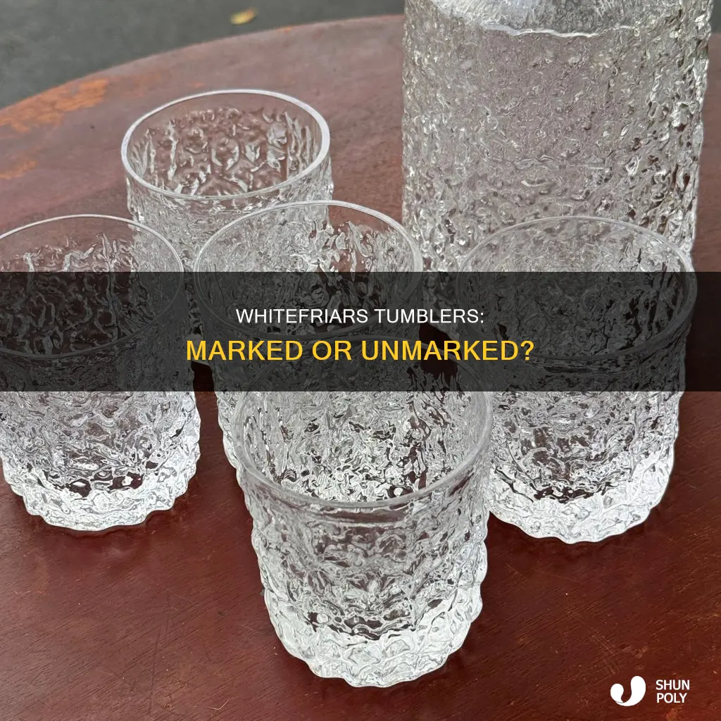 are whitefriars glacier plastic tumblers marked