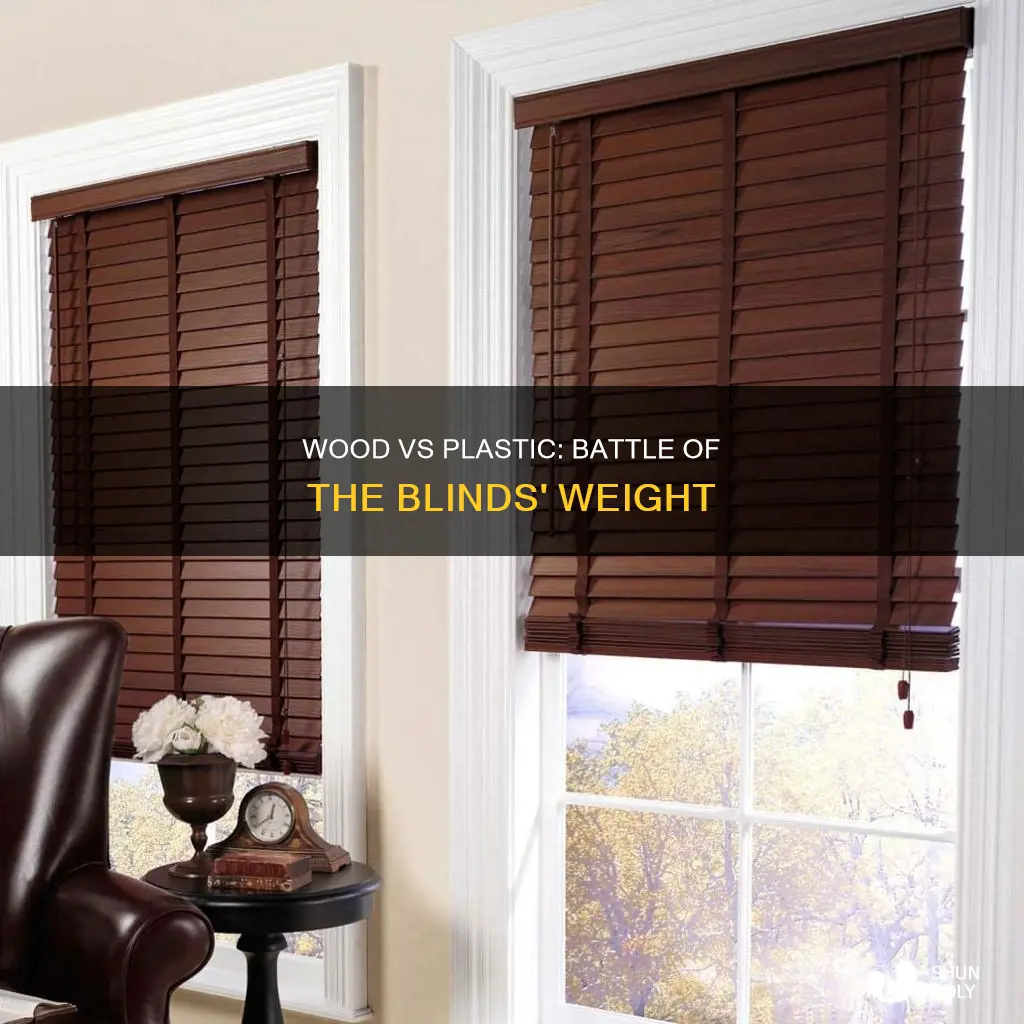 are wood blinds lighter than plastic