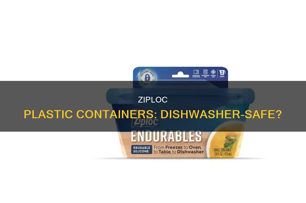 are ziploc plastic containers dishwasher safe