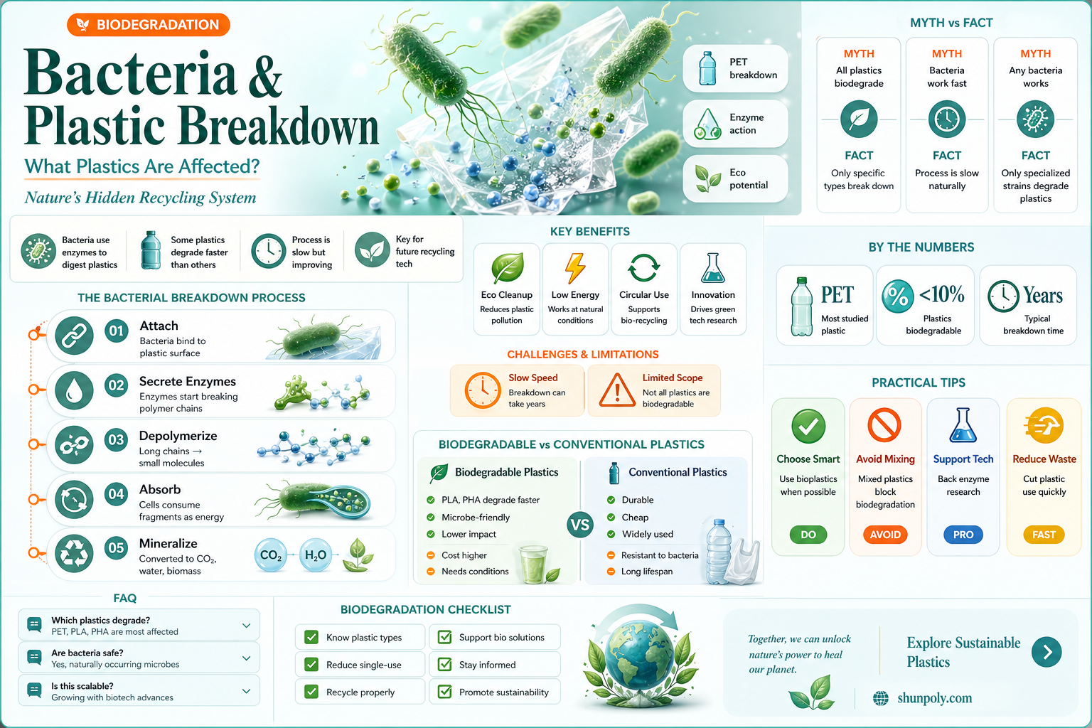 are all plastics degraded by bacteria
