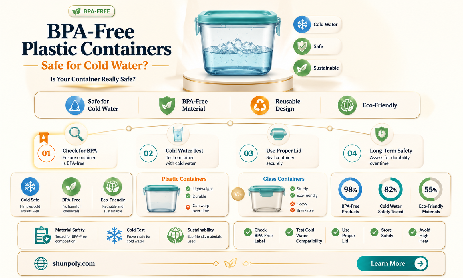 are bpa free plastic containers safe to drink cold water