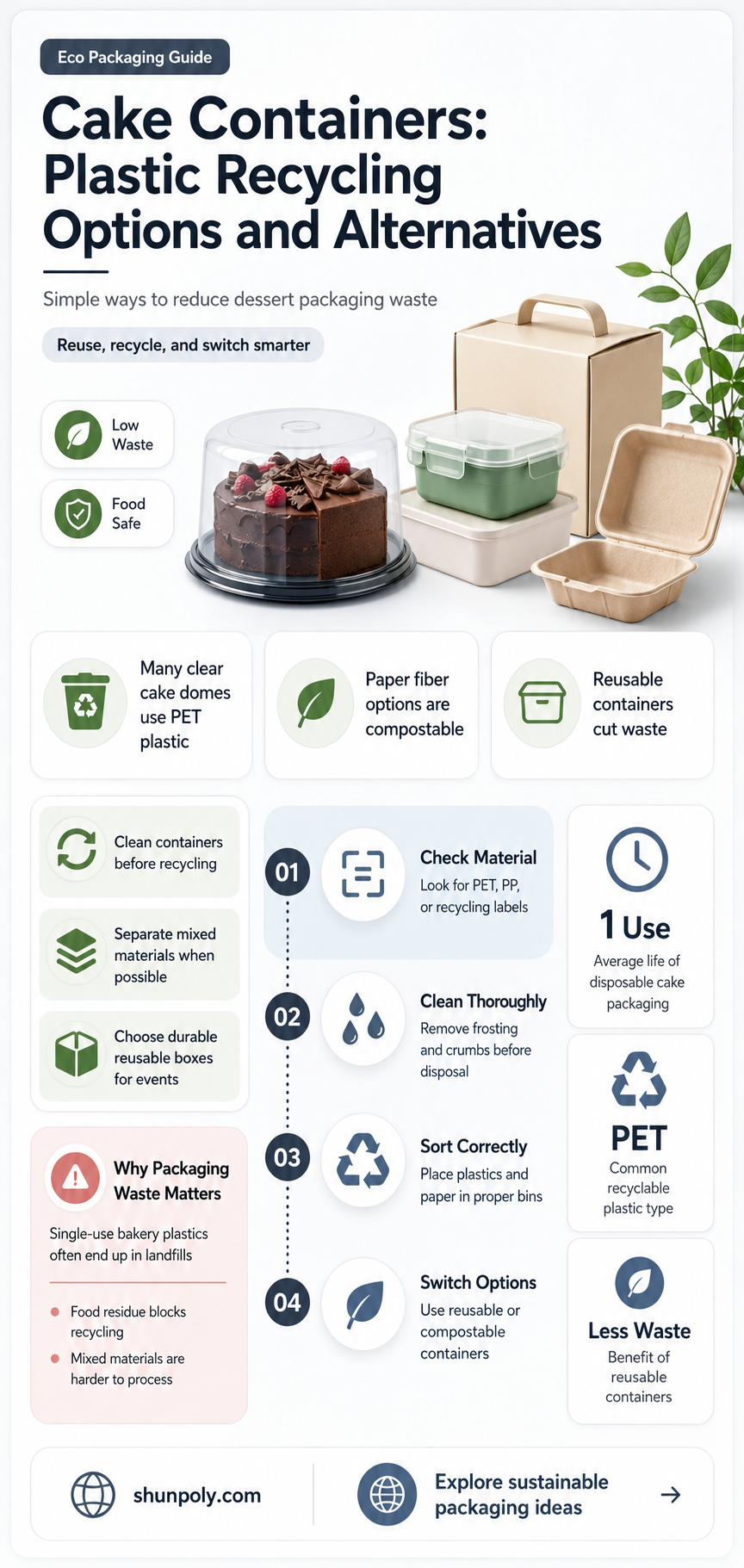 are plastic cake containers recyclable