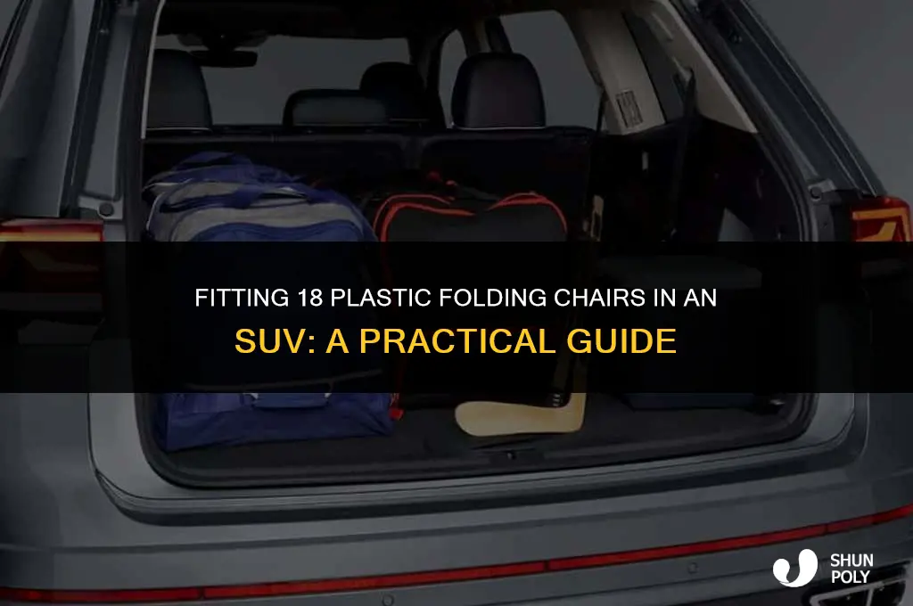 can 18 plastic folding chairs fit in an suv