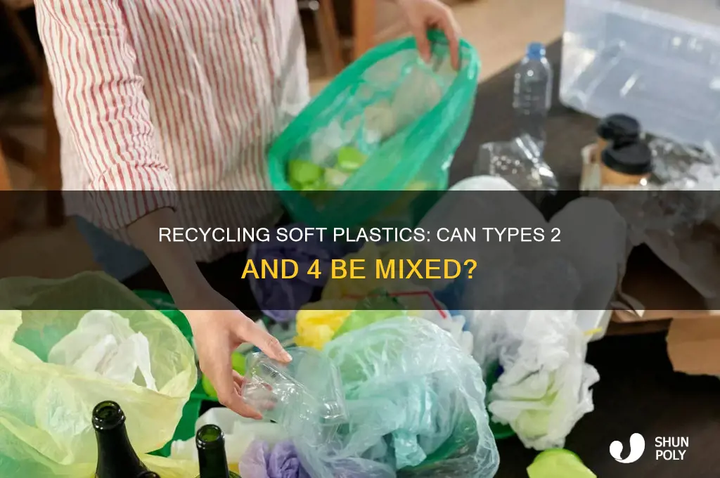 can 2 and 4 plastic bags be recycled together