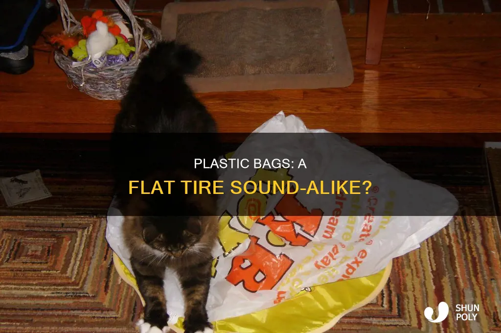 can a plastic bag make sound liie a flat tire