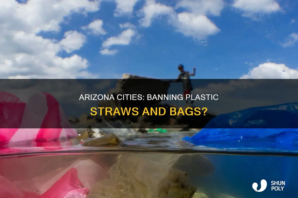can arizona cities ban plastic straw and plastic bags