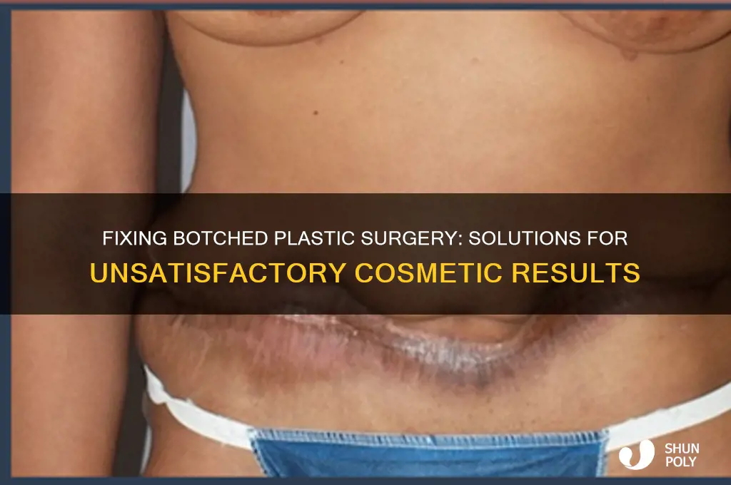 can bad plastic surgery be fixed