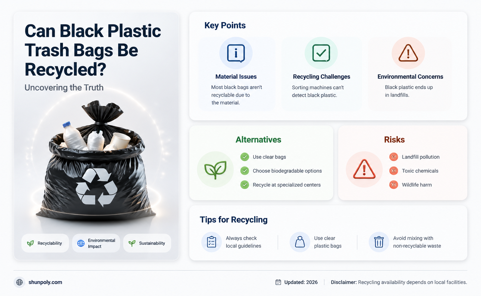 are black plastic trash bags recyclable