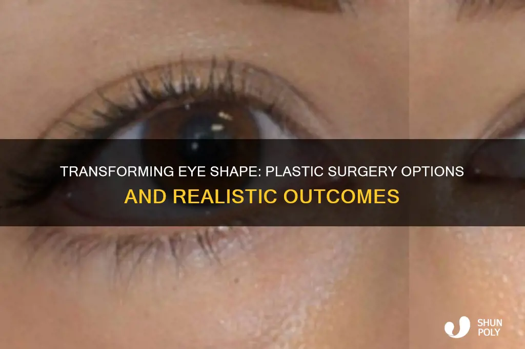can eye shape be changed with plastic surgery
