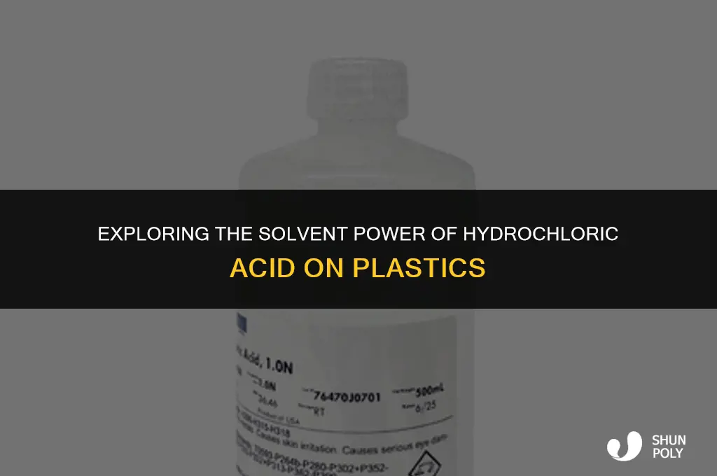can hydrochloric acid dissolve plastic