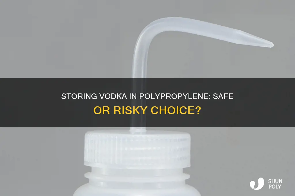 can i put vodka in a polypropkene plastic bottle