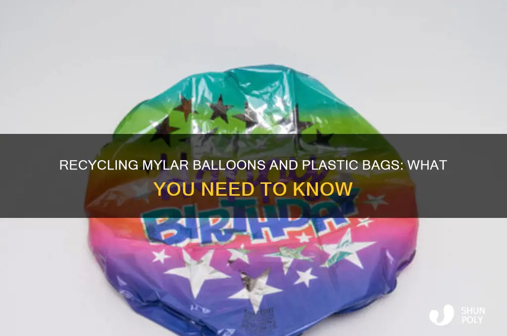 can i recycle mylar balloons with plastic grocery bags