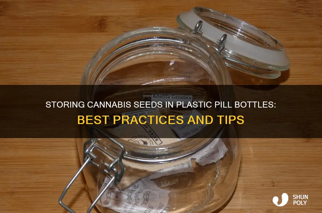 can i store canabis seeds in plastic pill bottle