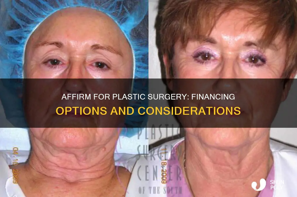 can i use affirm for plastic surgery