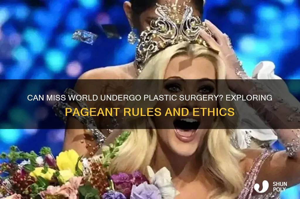can miss world have plastic surgery
