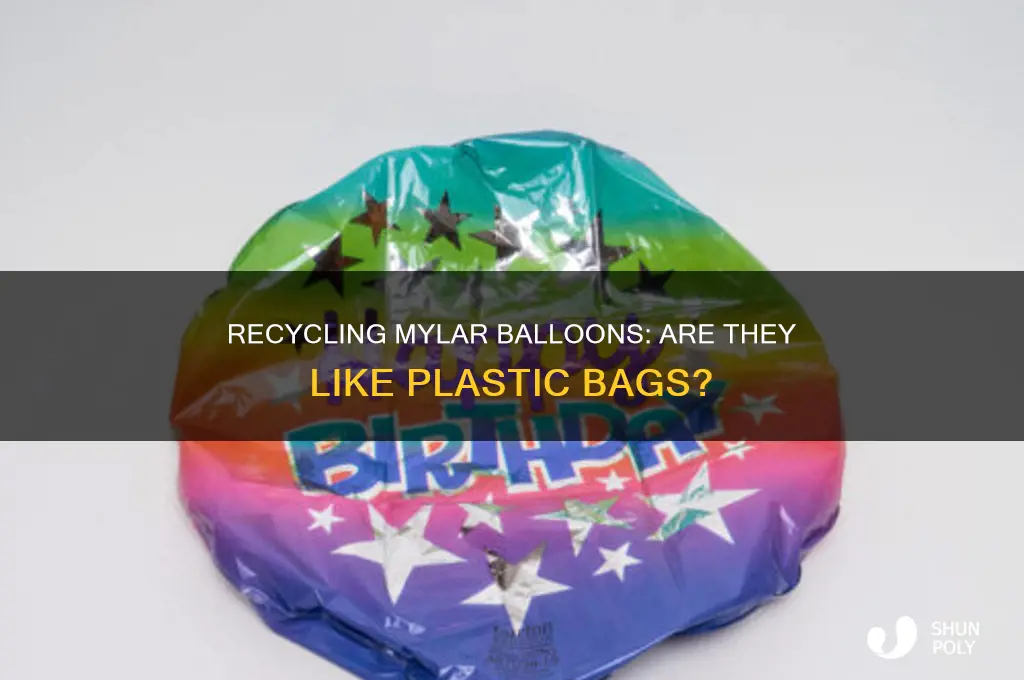 can mylar ballons be recycled with plastic bags
