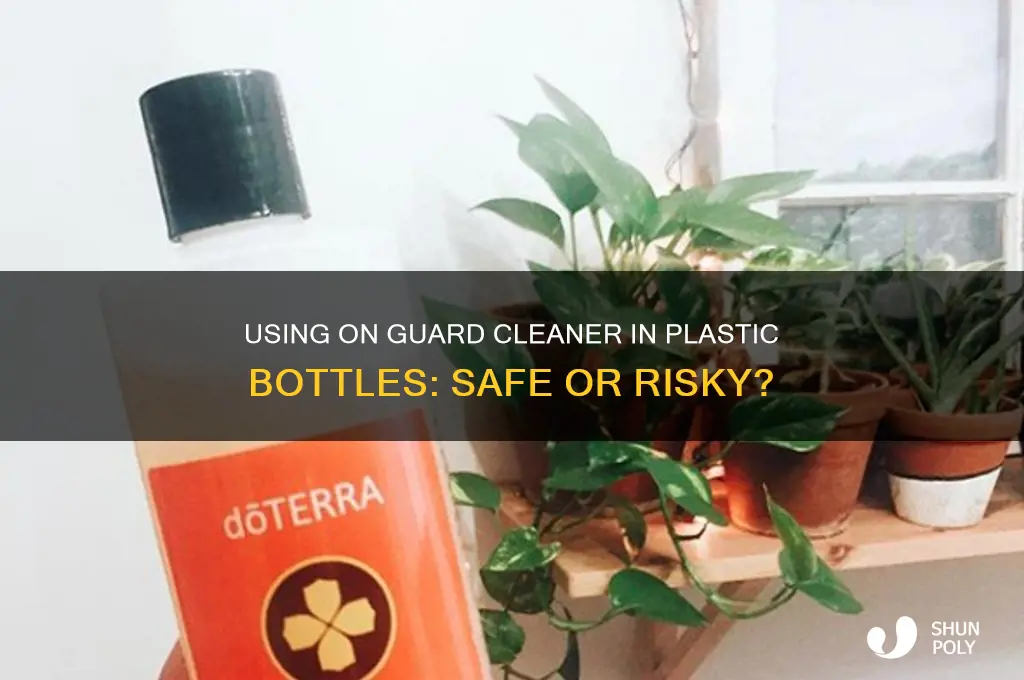 can on guard cleaner be used in plastic bottle