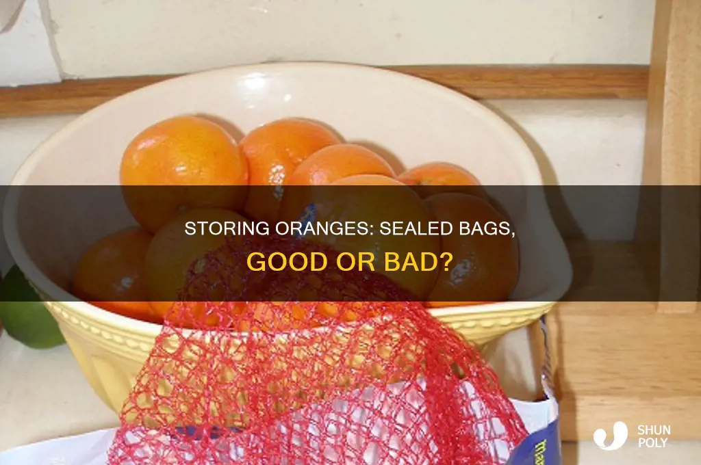 can oranges be stored in sealed plastic bags