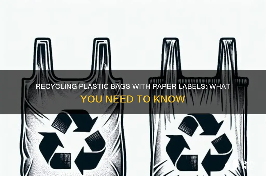 can plastic bags with paper labels be recycled