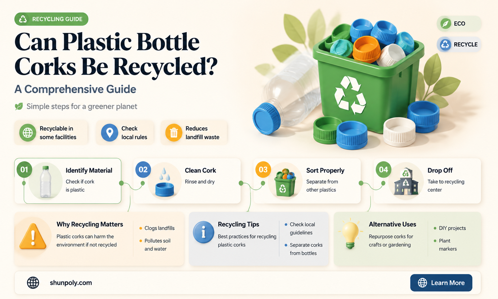 are plastic bottle corks recyclable