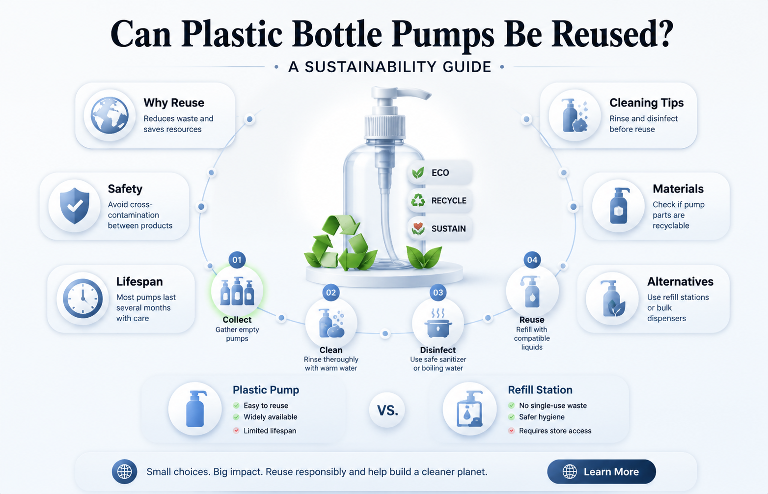 are plastic bottle pumps reusable