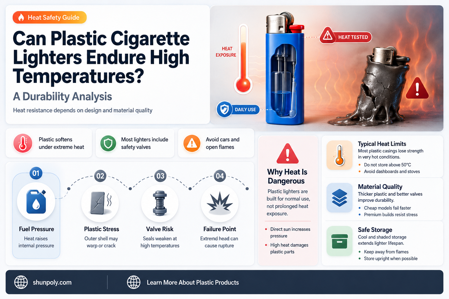 are plastic cig lighters make to withstand heat