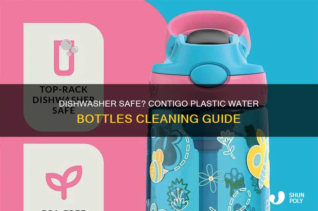 can plastic contigo water bottles go in the dishwasher