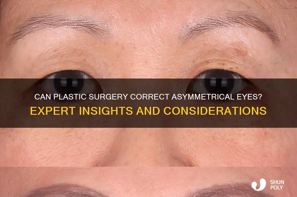 can plastic surgery fix asymmetrical eyes