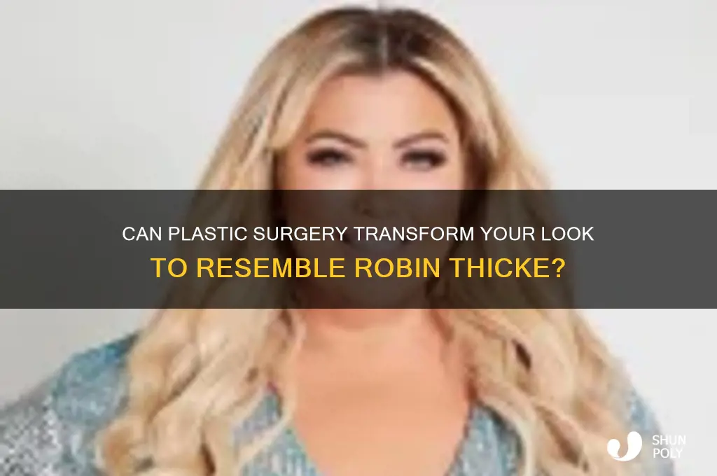 can plastic surgery make me look like robin thicke