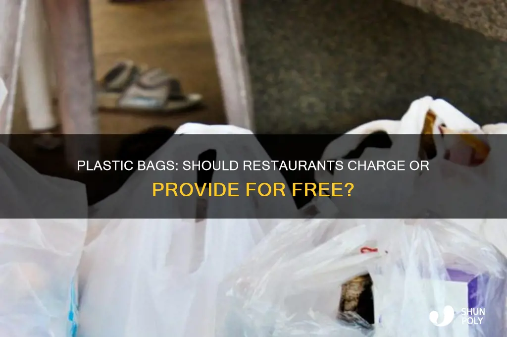 can restaurants charge for plastic bags