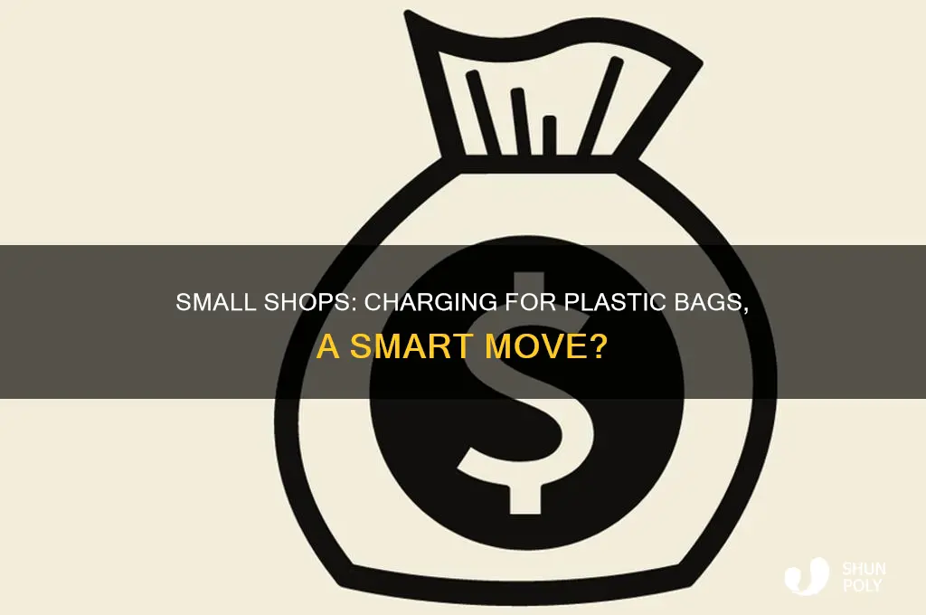 can small shops charge for plastic bags