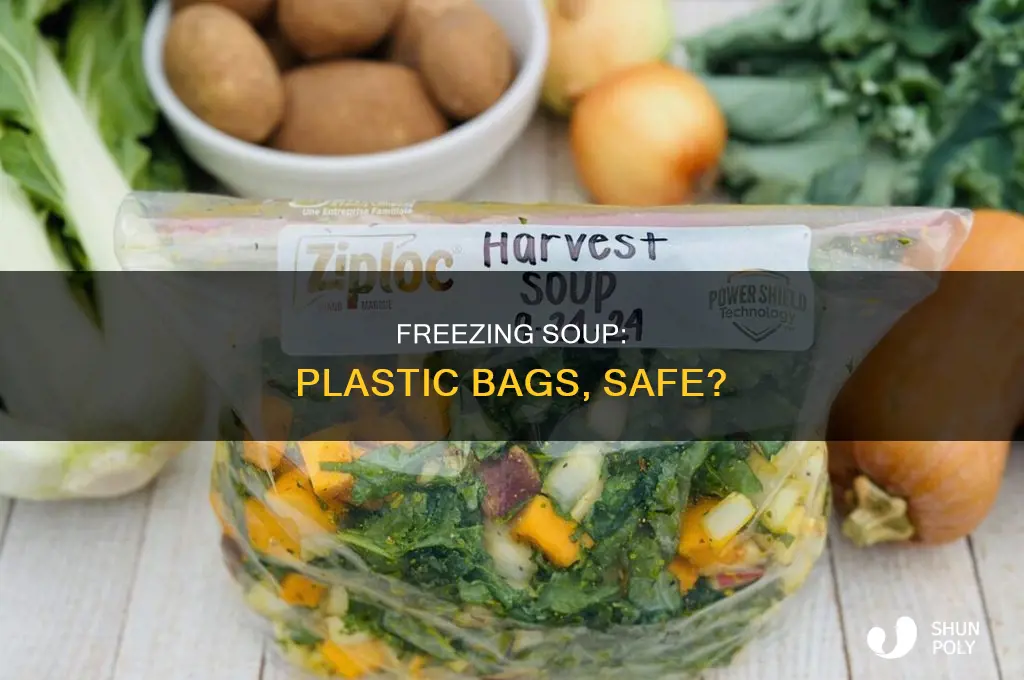 can soup be frozen in plastic bags