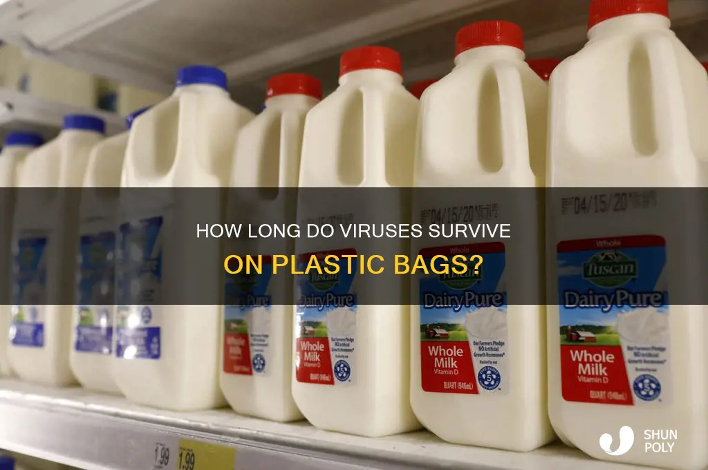 can the virus live on plastic bags