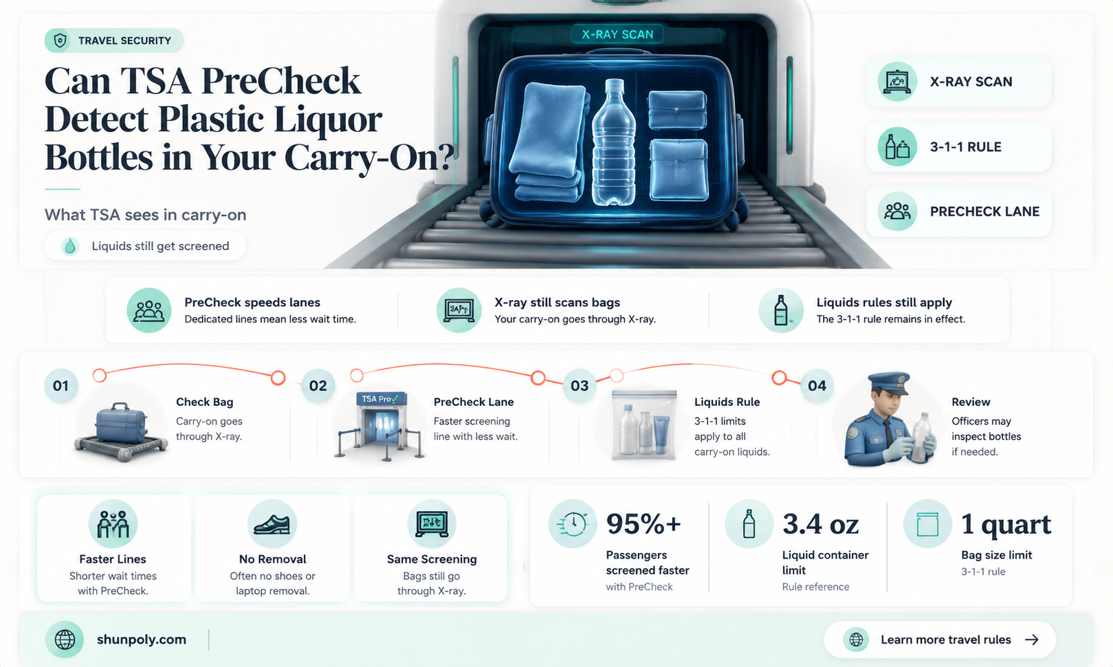 are plastic liquor bottles detectible by tsa precheck