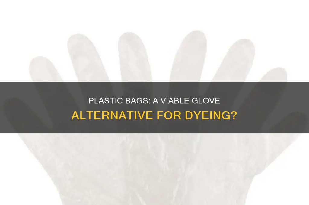can use a plastic bag instead of gloves for dyeing