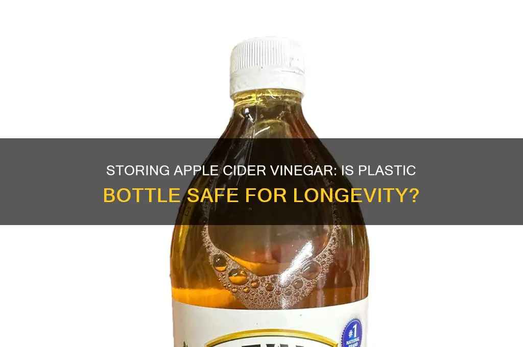 can we store apple cider vinegar in plastic bottle