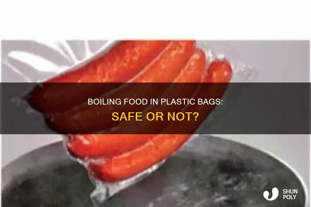 can you boil a plastic bag with food in it