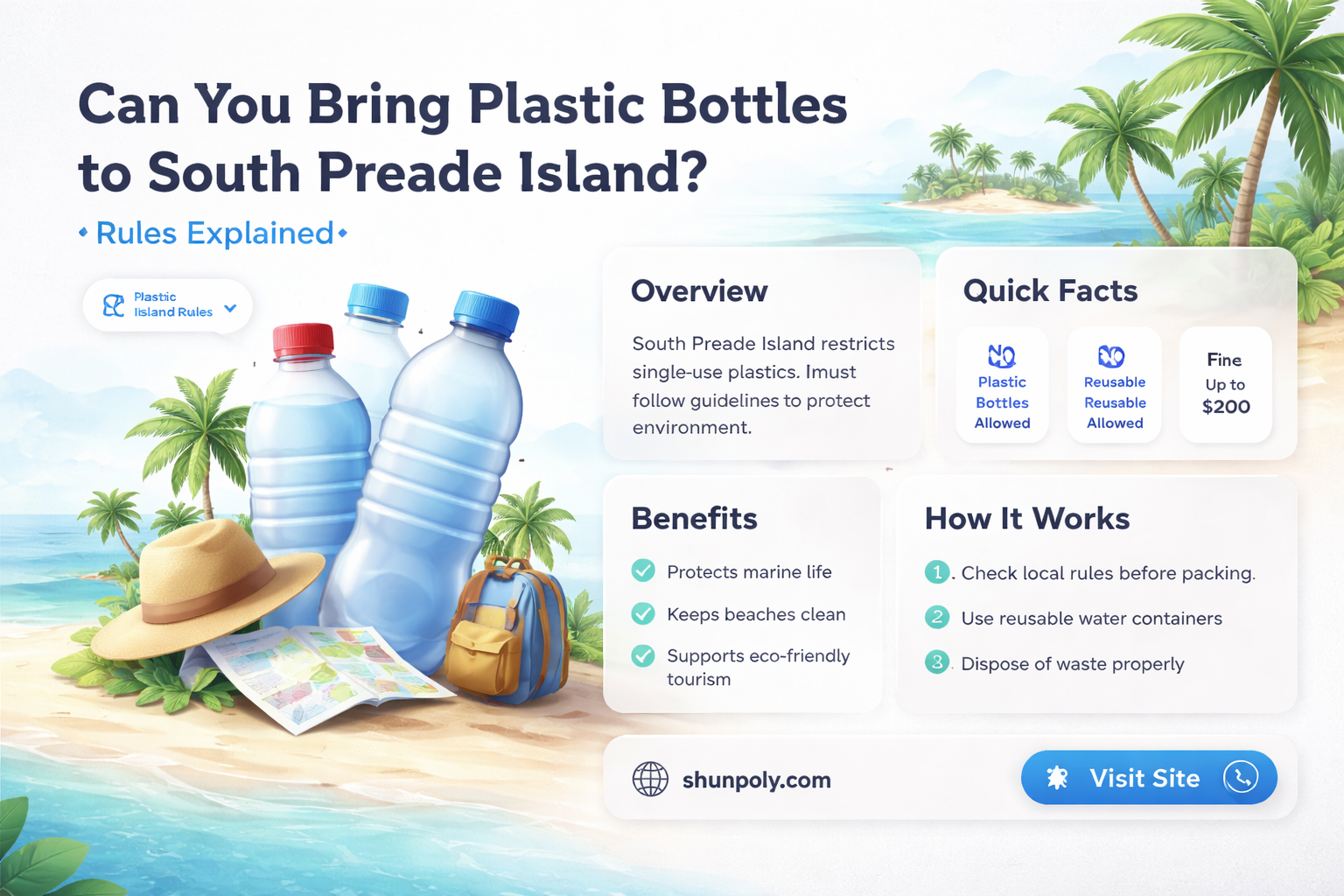 are plastic bottles allowed on south preade island