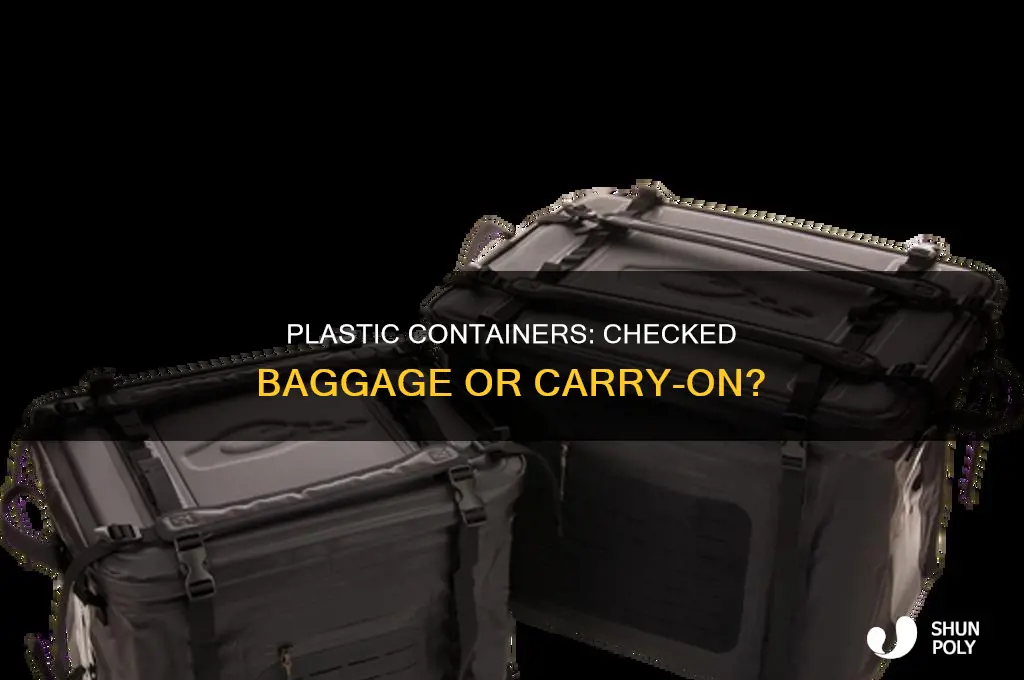 can you bring plastic containers as check in bag