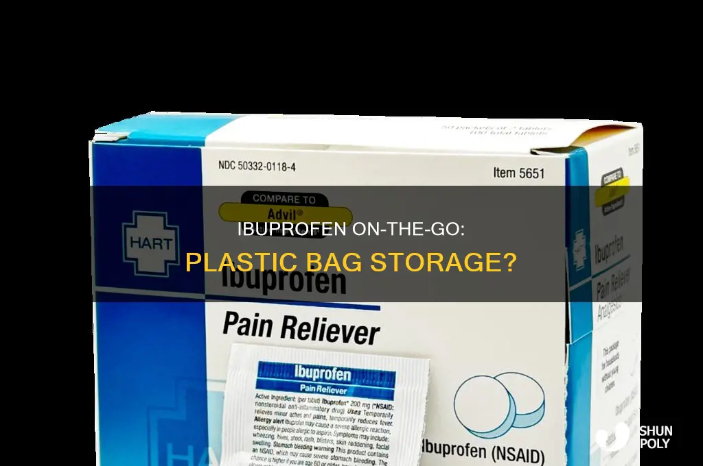 can you carry 800mg ibuprofen in a plastic bag