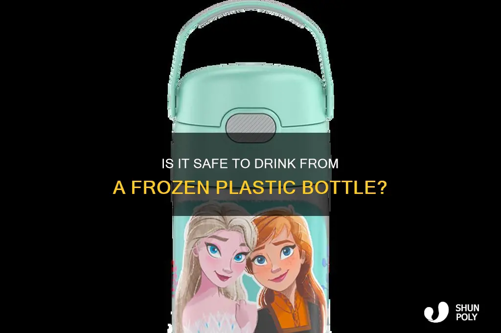 can you drink from a frozen plastic bottle