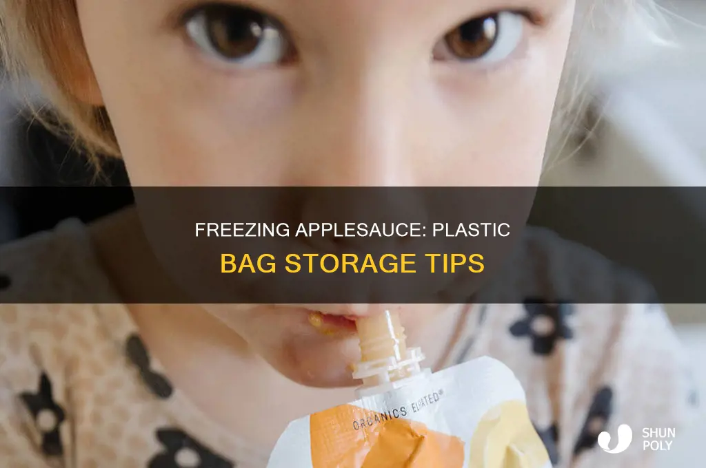 can you freeze applesauce in plastic bags